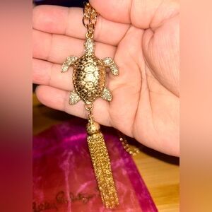 Lilly Pulitzer Gold Turtle Charm Necklace
